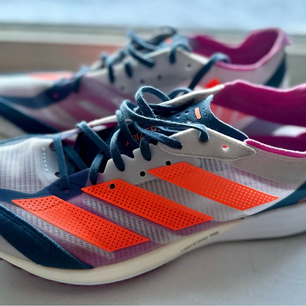 Adidas Adizero Adios 7 shoes, M7.5/W8.5, EUC - Picture 5 of 11